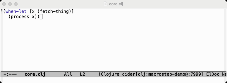 Stepping through a macro expansion inline and collapsing back